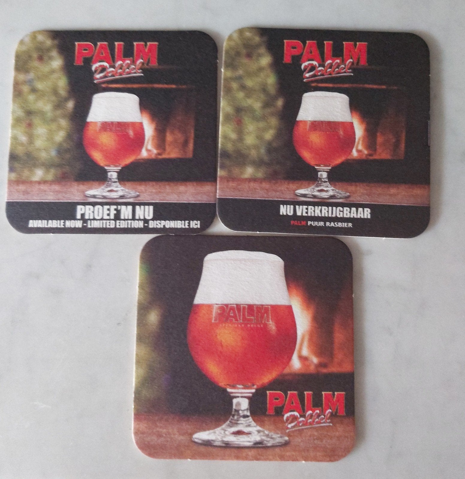 Palm dobbel bierviltjes 3 stuks, Collections, Marques de bière, Enlèvement ou Envoi, Palm