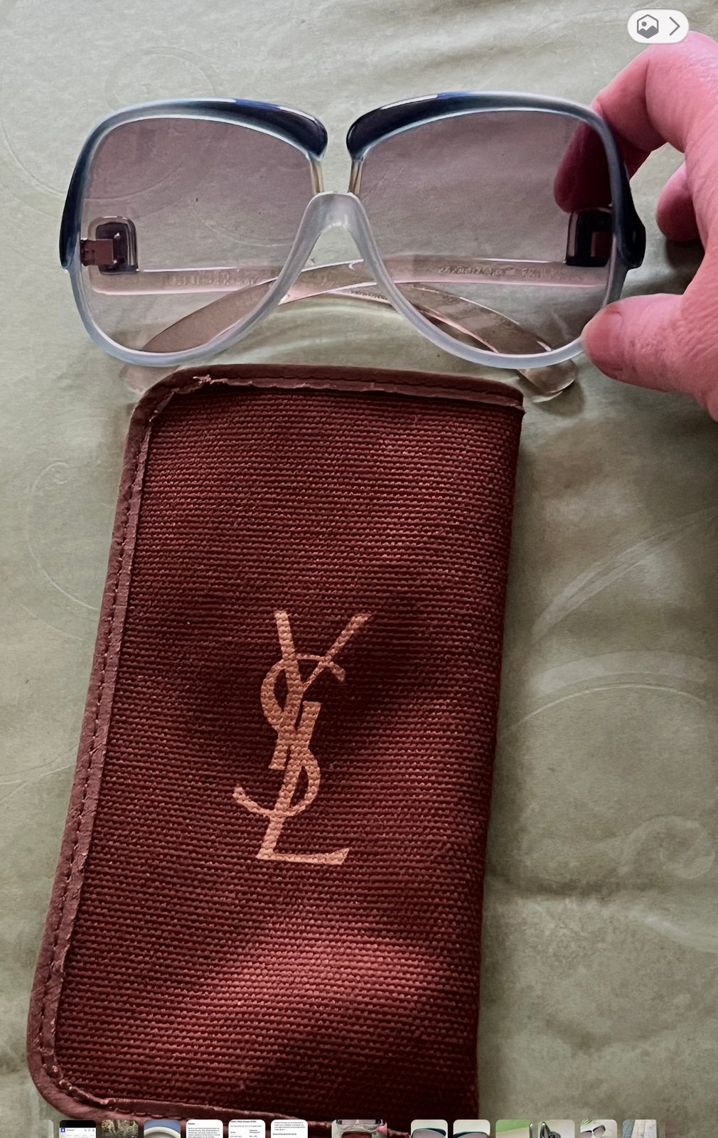 Yves Saint Laurent vintage zonnebril model 7771 Made in fran, Overige merken, Zonnebril, Blauw, Ophalen of Verzenden