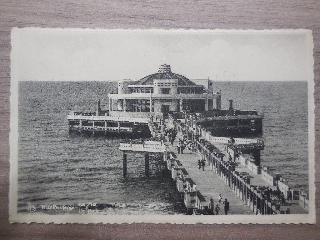 postkaart Blankenberge Pier, Verzenden, 1940 tot 1960, Gelopen, West-Vlaanderen