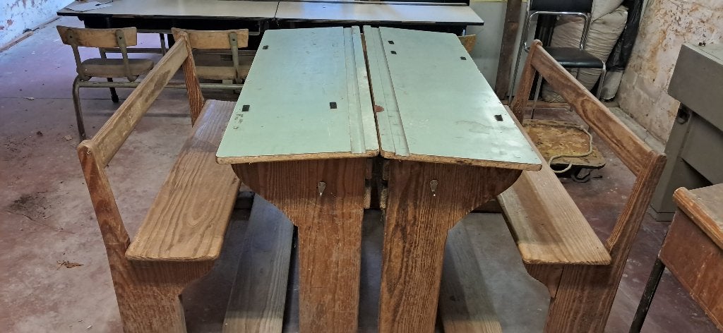 2 bancs d'école, Antiek en Kunst, Ophalen