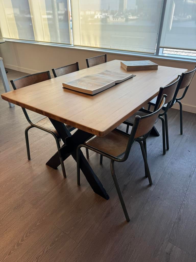 prachtige vintage set tafel en stoelen, Enlèvement, Utilisé