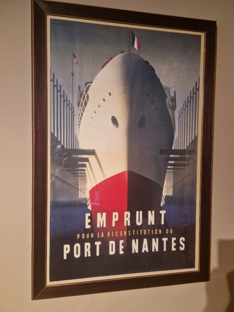 Art Deco-kunstwerk " la reconstitution du port de Nantes", Ophalen