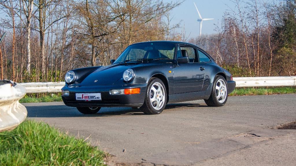 Porsche 964 Carrera 2, Auto's, Porsche, 4 zetels, Zwart, Blauw, Leder