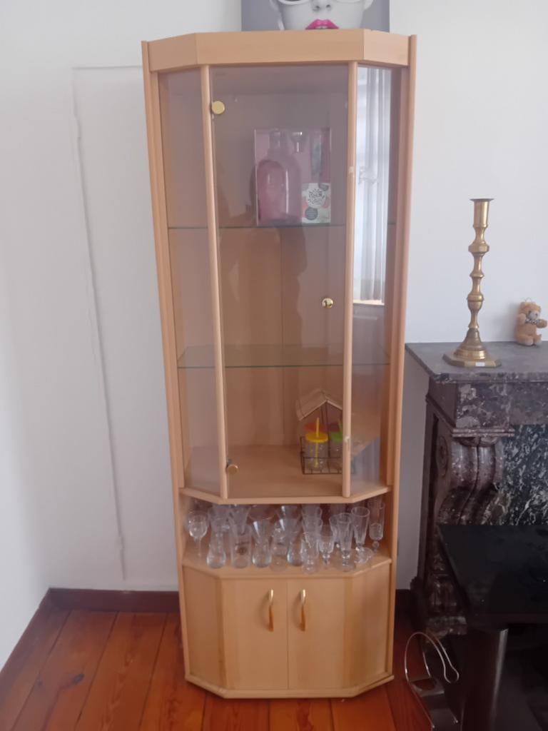 Bar/ vitrine, Maison & Meubles, Armoires | Vitrines, 25 à 50 cm, Avec porte(s), Pin, Comme neuf