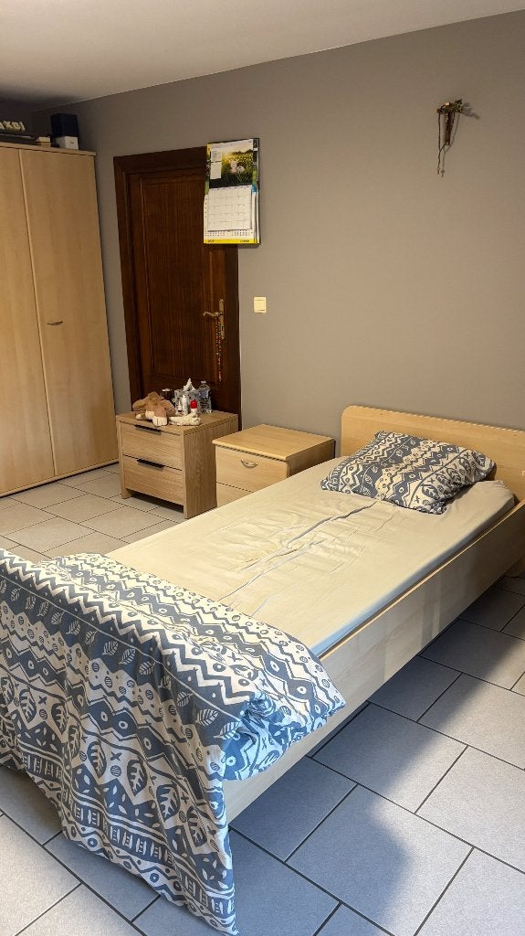Lit complet, Enlèvement ou Envoi, Comme neuf, Une personne, 90 cm