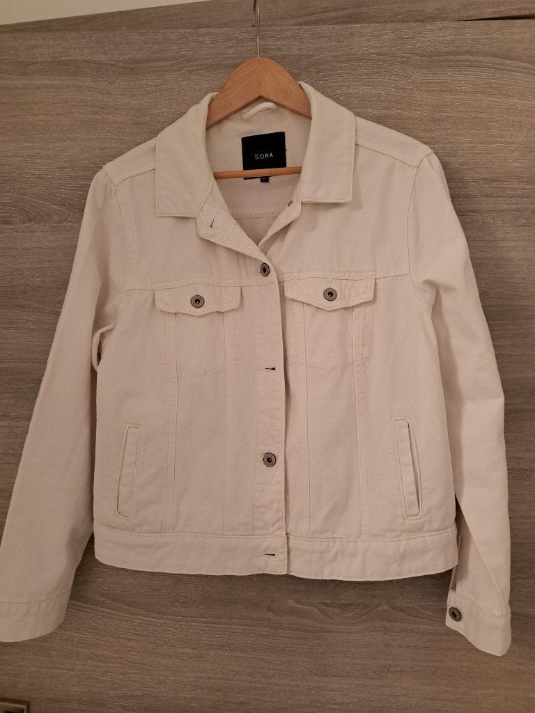 Zomer jasje jeans, Ophalen of Verzenden, Zo goed als nieuw, Maat 46/48 (XL) of groter, Wit