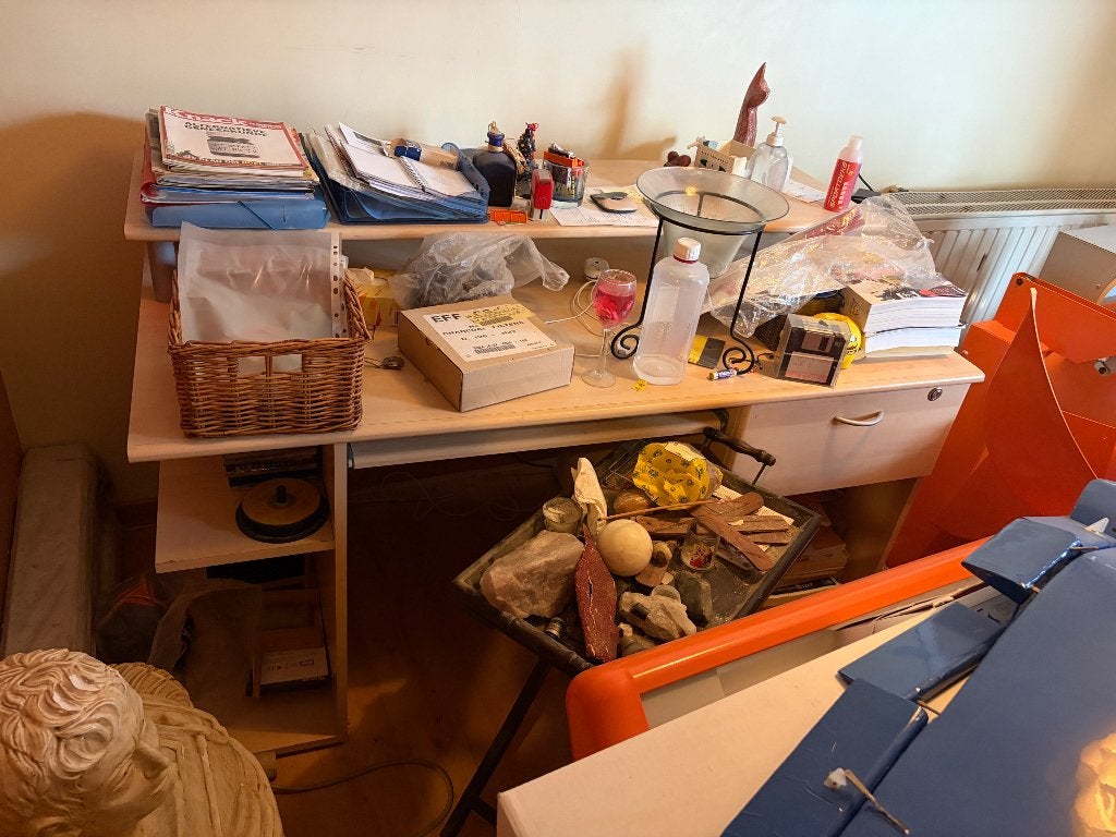 Bureau, Maison & Meubles, Bureaux, Bureau d'ordinateur, Enlèvement, 140 cm, Beige