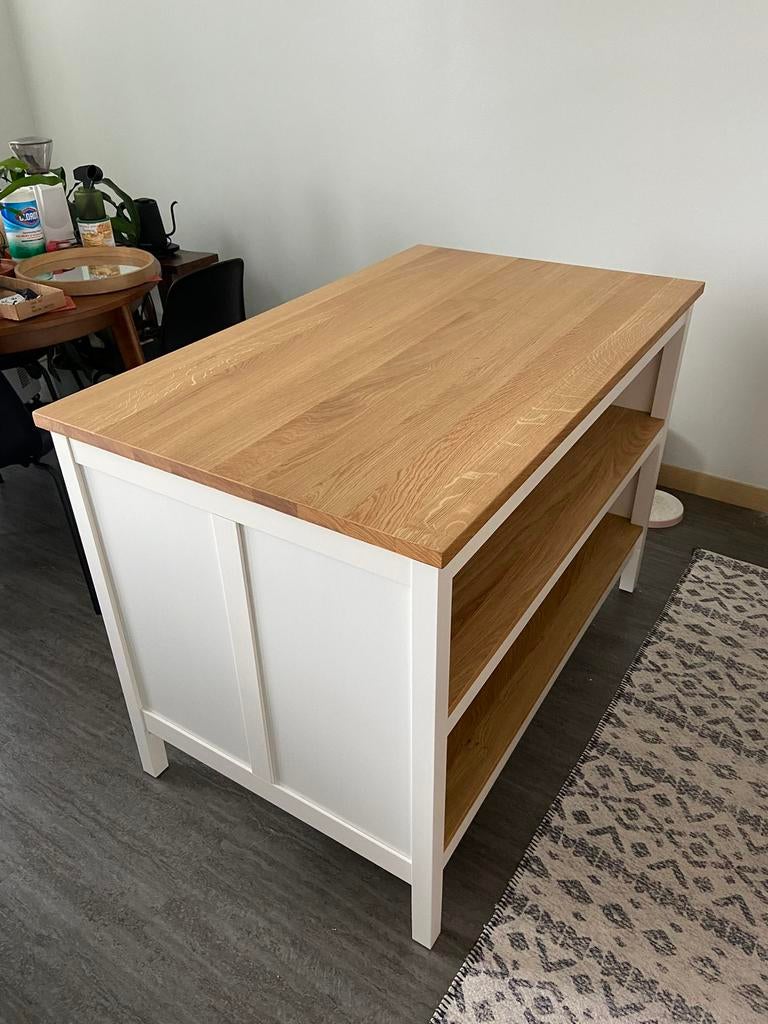 Ikea kookeiland TORNVIKEN wit met 2x barkruk, Huis en Inrichting, Keuken | Keukenelementen, Gebruikt, Minder dan 100 cm, 150 tot 200 cm