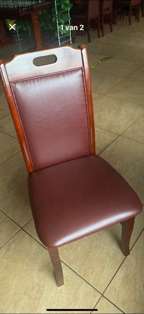 Stoelen en tafel, Huis en Inrichting, Ophalen, Gebruikt, Bruin, Hout