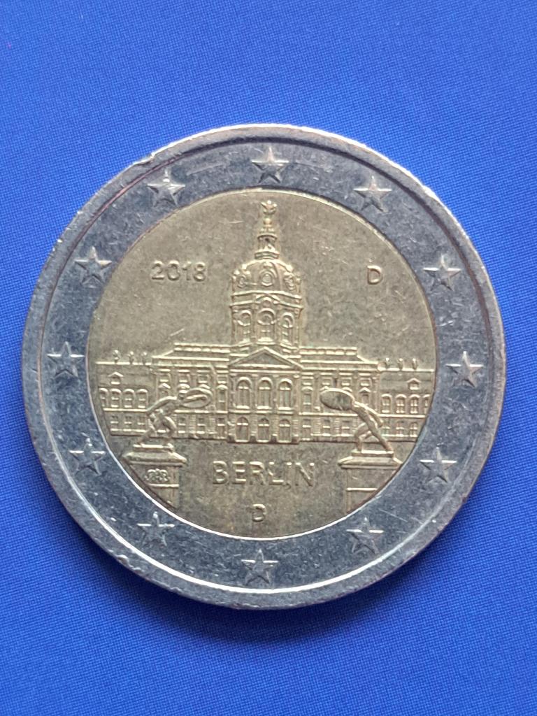 2018 D Duitsland 2 euro Berlin, München, Verzenden, Duitsland, 2 euro, Losse munt