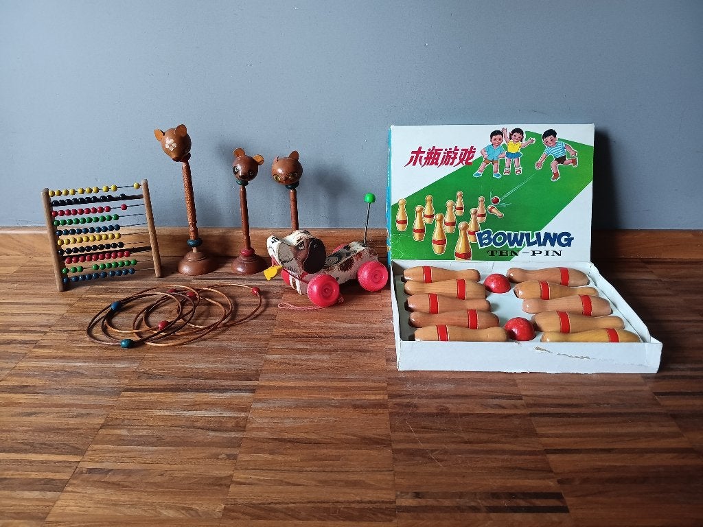 Lotje oud houten speelgoed, Antiquités & Art, Antiquités | Jouets, Enlèvement ou Envoi