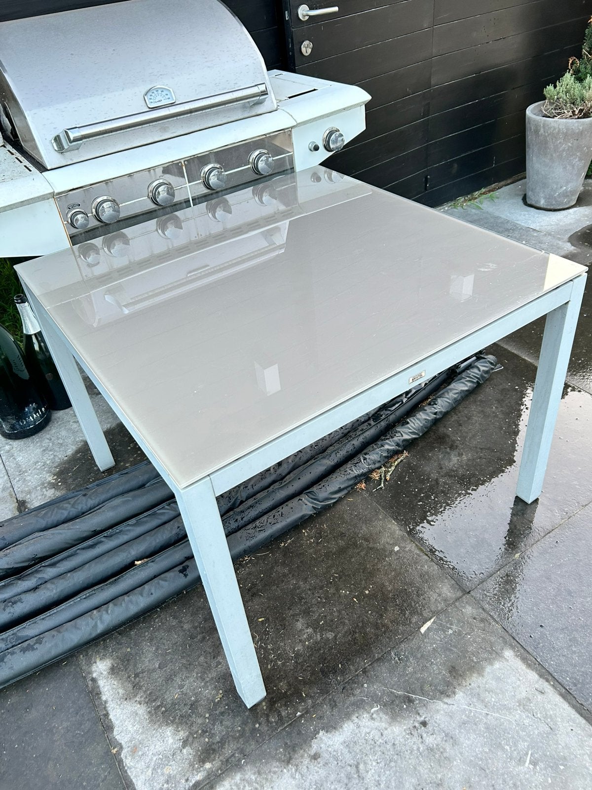 Tafel Bristol, Enlèvement, Comme neuf, Carré, Verre