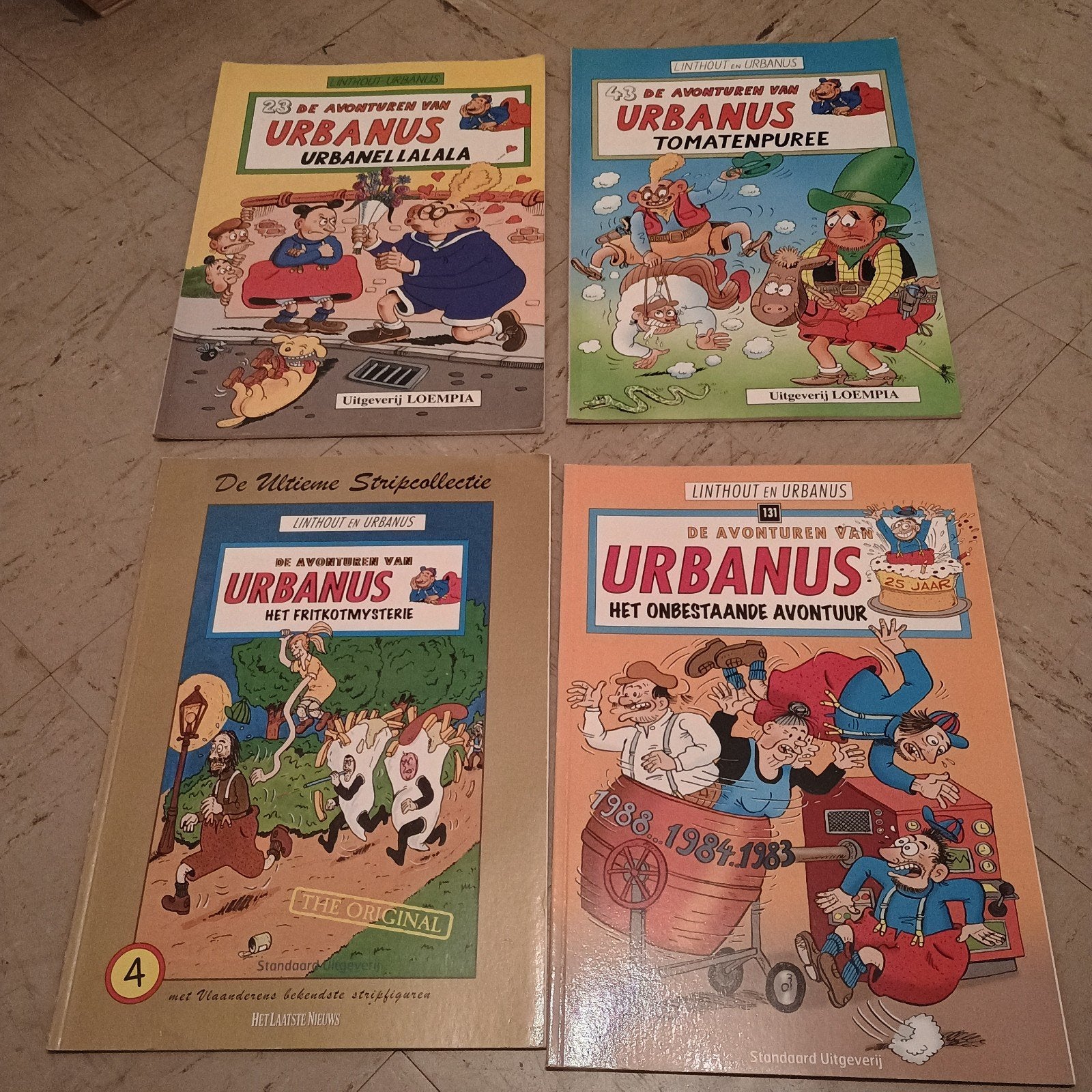4 strips van Urbanus., Ophalen