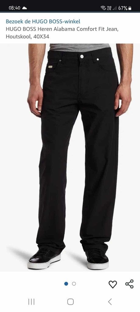 2x Hugo Boss, broek heren mt 34, Vêtements | Hommes, Enlèvement ou Envoi, Noir, W33 - W34 (confection 48/50), Hugo Boss