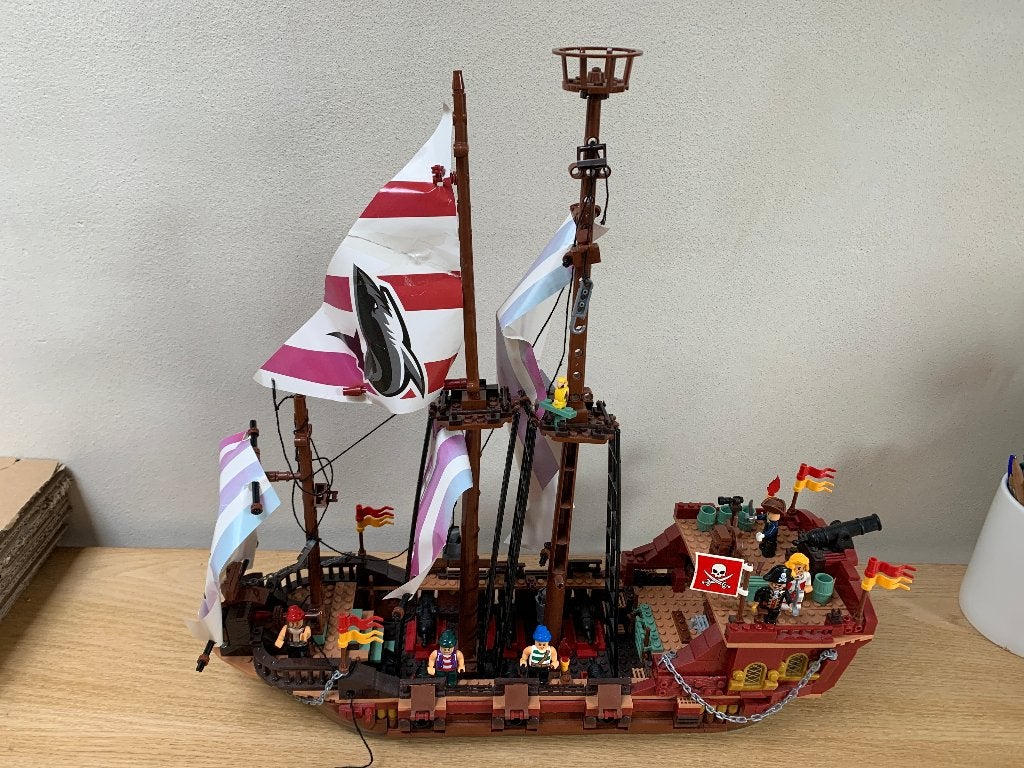 GROOT PIRATENSCHIP MEGABLOKS, Ophalen of Verzenden, Zo goed als nieuw, Megabloks