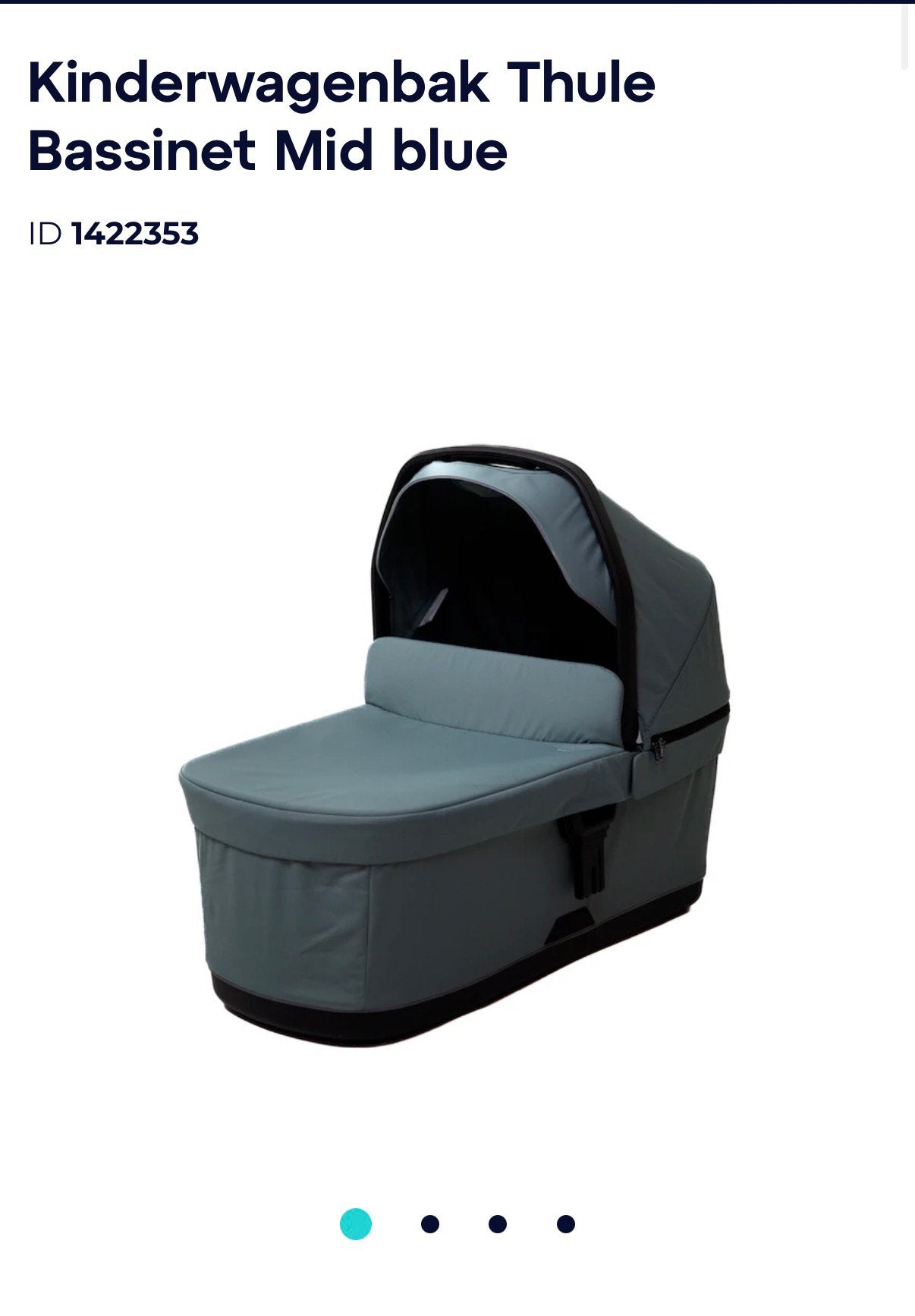 Thule bassinet mid blue, Enlèvement, Comme neuf