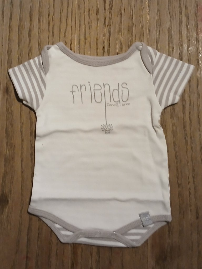 Zero2Three Romper Korte Mouw Grijs Gestreept (Maat 56), Nacht- of Onderkleding, Gebruikt, Jongetje of Meisje, Ophalen of Verzenden