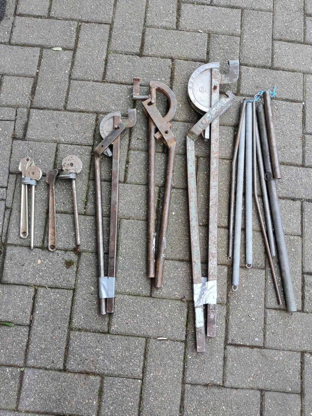 pijpenbuigers diam.10-12-15-18-22+veer voor meerlaagse buize, Ophalen, Gebruikt
