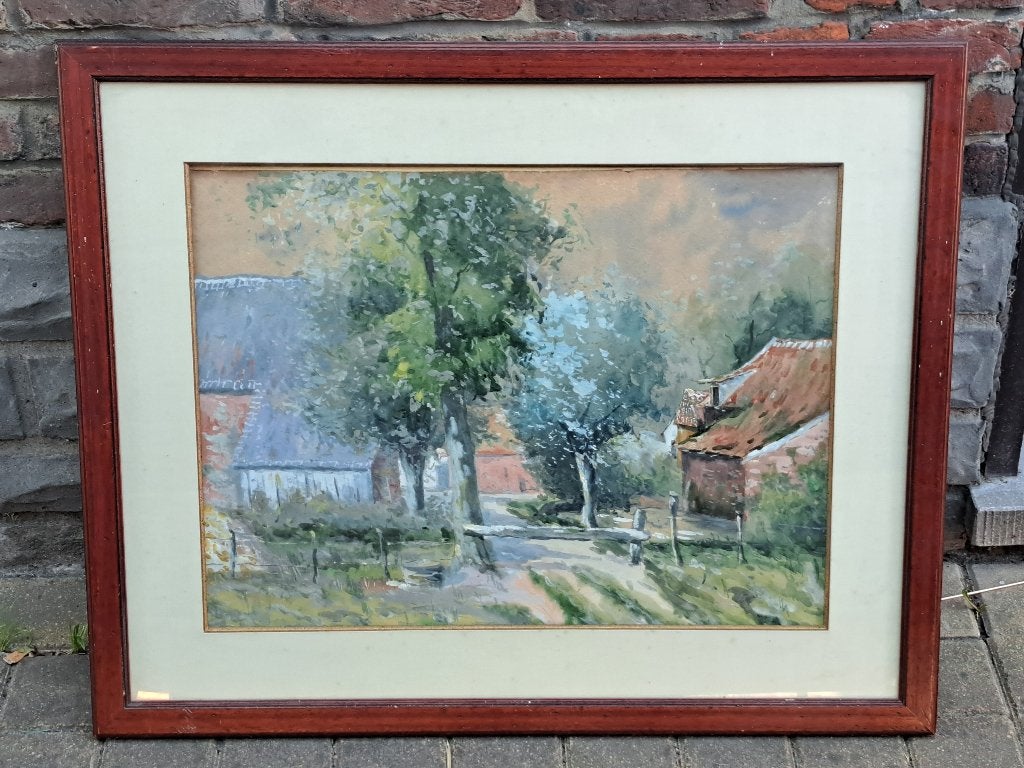 aquarelle signe victor apper, Antiquités & Art, Enlèvement ou Envoi