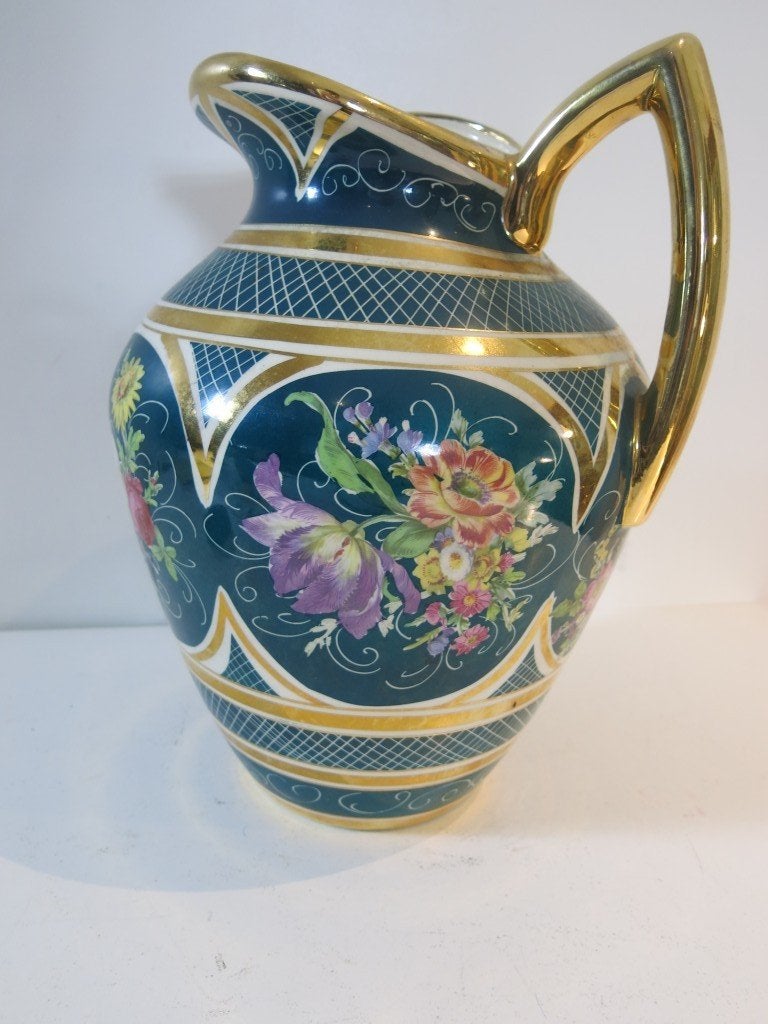 Prachtige vintage bloemenkan / vaas - Belgisch aardewerk, Antiek en Kunst, Ophalen of Verzenden