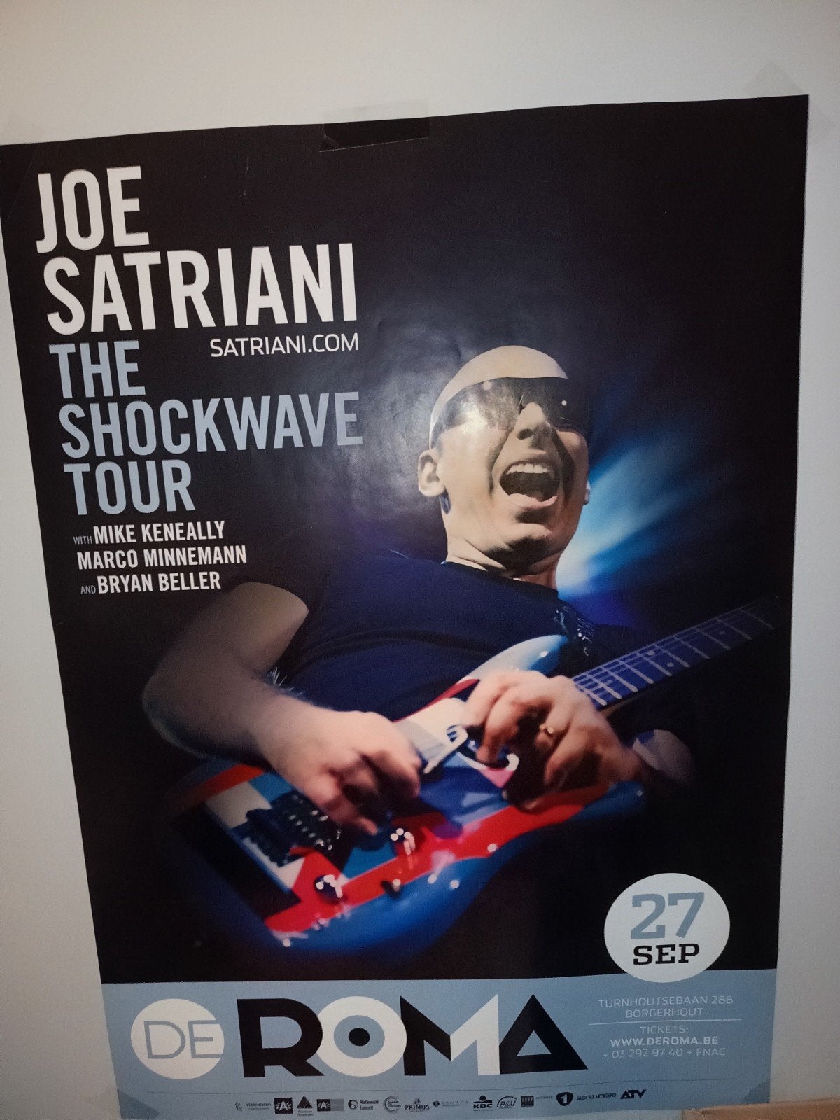 Joe Satriani poster concert 2015, Verzamelen, Deurposter of groter, Ophalen of Verzenden, Muziek, Rechthoekig Staand