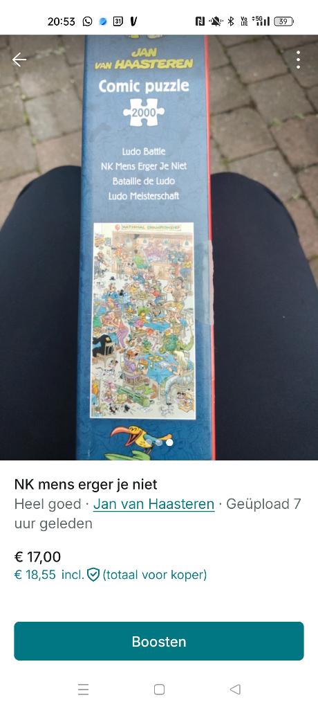 Jan Van Haasteren 2000 pièces, Enlèvement ou Envoi, Plus de 1 500 pièces, Comme neuf, Puzzle
