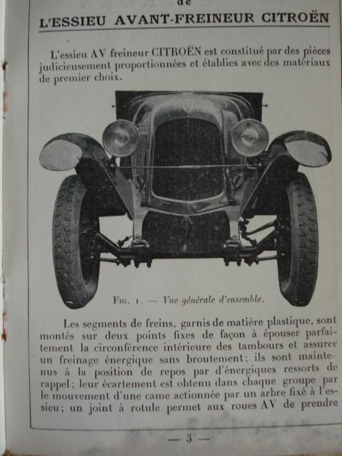 Citroën 10 CV B2 1925 Notice d'entretien des freins roues av, Verzenden