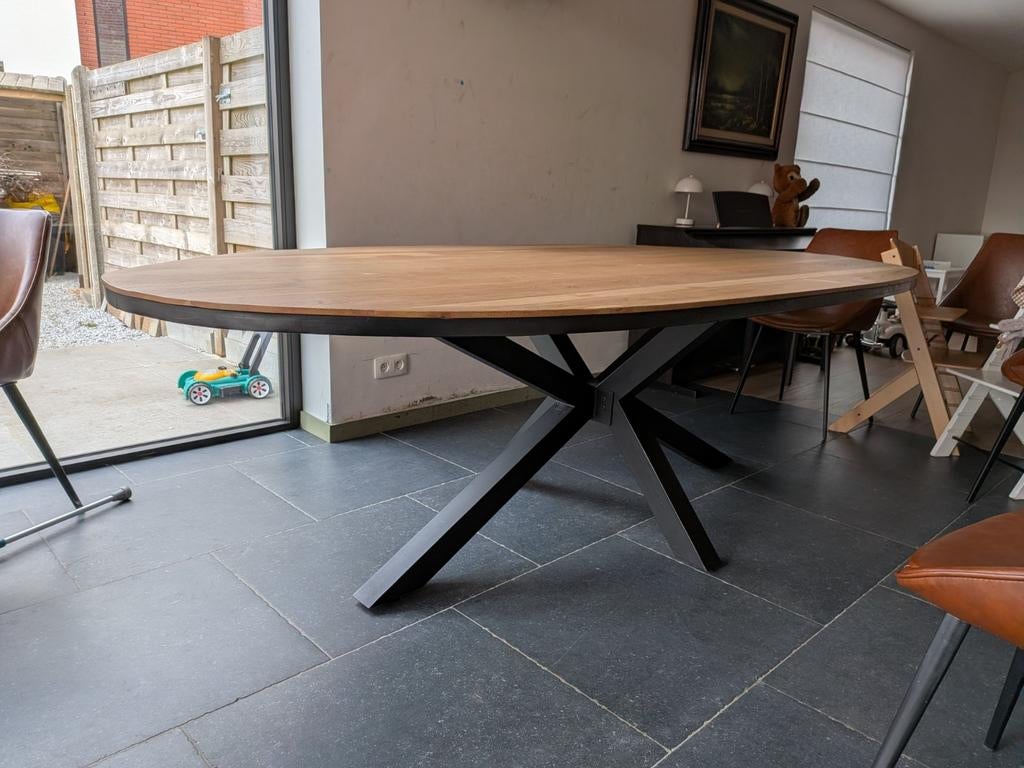 Ovale tafel eik, Huis en Inrichting, Tafels | Eettafels, Ophalen