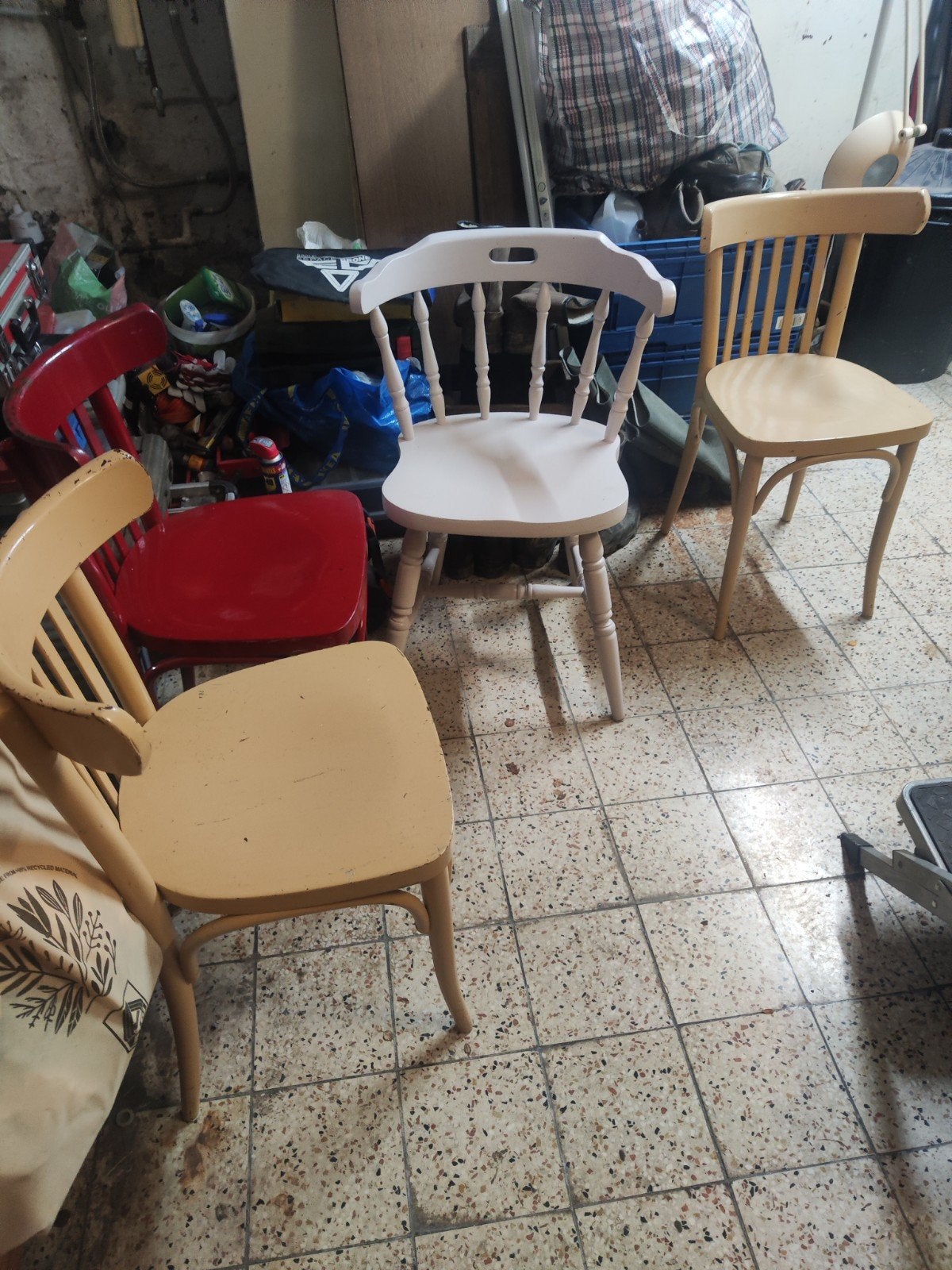 4 chaise avec petite table, Maison & Meubles, Enlèvement