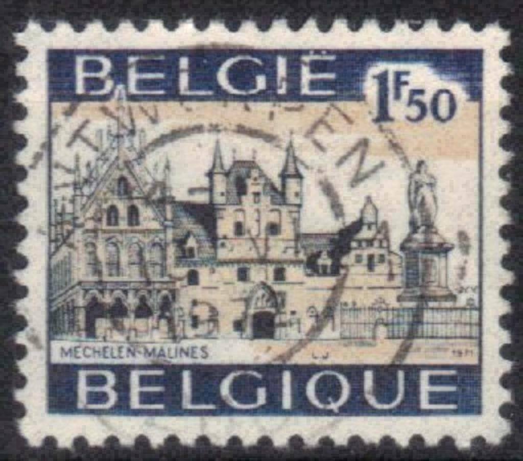 Belgie 1971 - Yvert/OBP 1614 - Toerisme - Mechelen (ST), Verzenden, Gestempeld, Gestempeld
