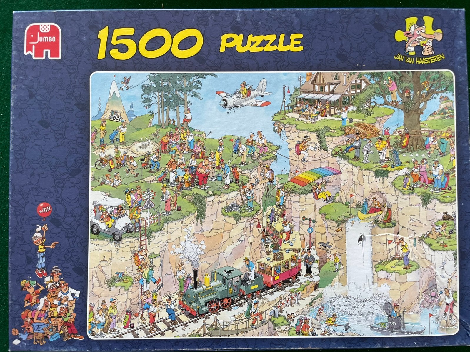 Jan van Haasteren 1500 stukjes - De Golfbaan, Hobby en Vrije tijd, Denksport en Puzzels, Ophalen of Verzenden, Gebruikt