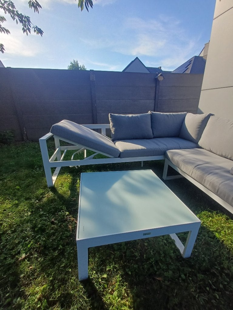 Lounge, Jardin & Terrasse, Ensembles de jardin, Comme neuf, Sets de jardin, Aluminium, 5 places, Banque, Enlèvement