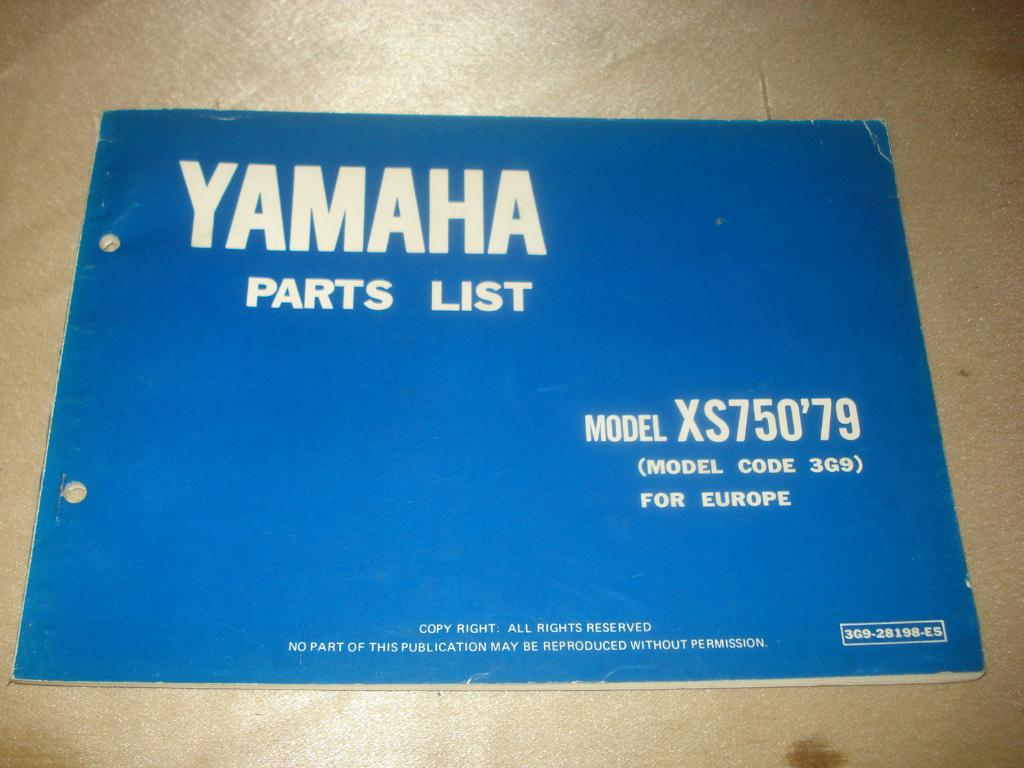 YAMAHA XS750 '79 Ancien Catalogue des Pièces Détachées, Motoren, Ophalen of Verzenden, Yamaha