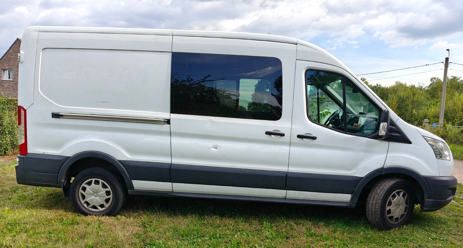Ford Transit 7 plaatsen wit L2H2 EURO 5b, Auto's, Voorwielaandrijving, Euro 5, Stof, 4 cilinders