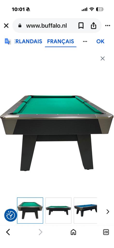 A vendre ou echange Billard americain buffalo professionnel, Enlèvement, Comme neuf
