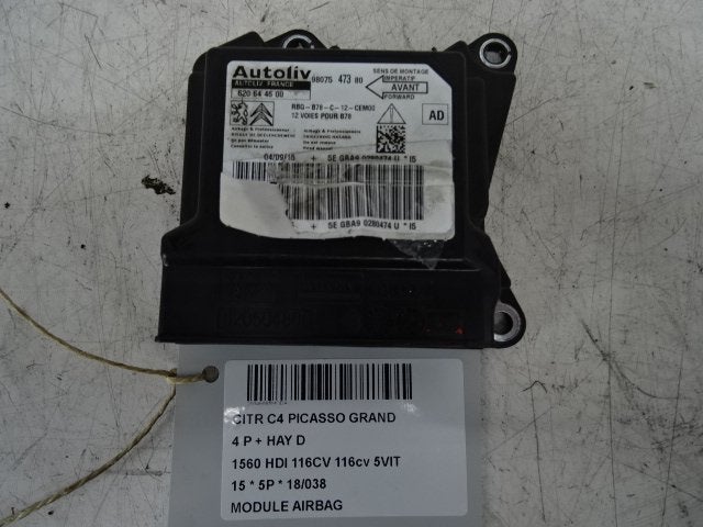 COMPUTER AIRBAG Citroën C4 Grand Picasso (3A) (9807547380), Gebruikt, Citroën