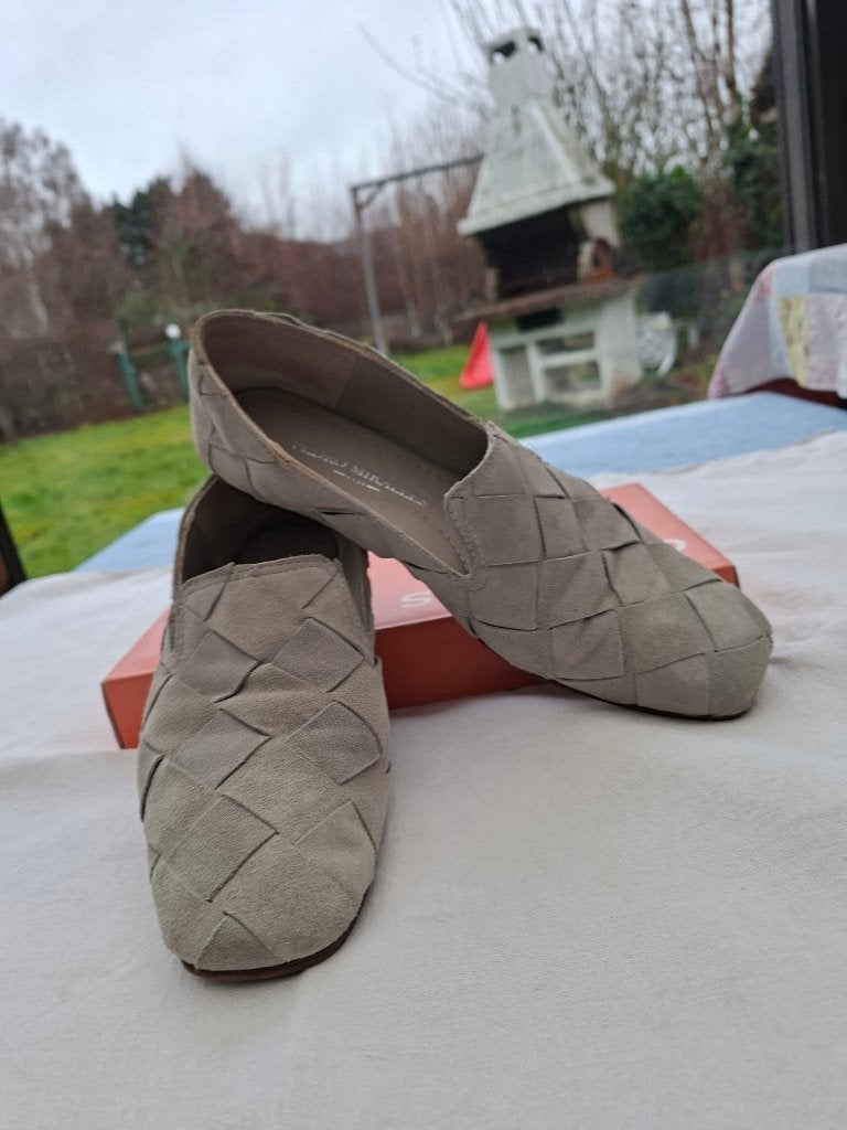 mocassins bleu clair daim T40, Kleding | Dames, Pumps, Blauw, Ophalen of Verzenden, Gedragen
