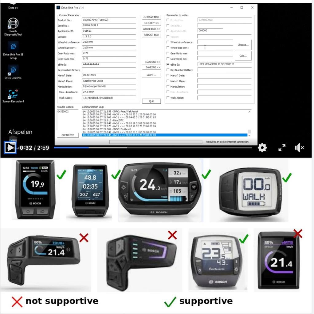 Bosch ebike diagnose OEM functies bes2, Fietsen en Brommers, Elektrische fietsen, Ophalen of Verzenden, Nieuw