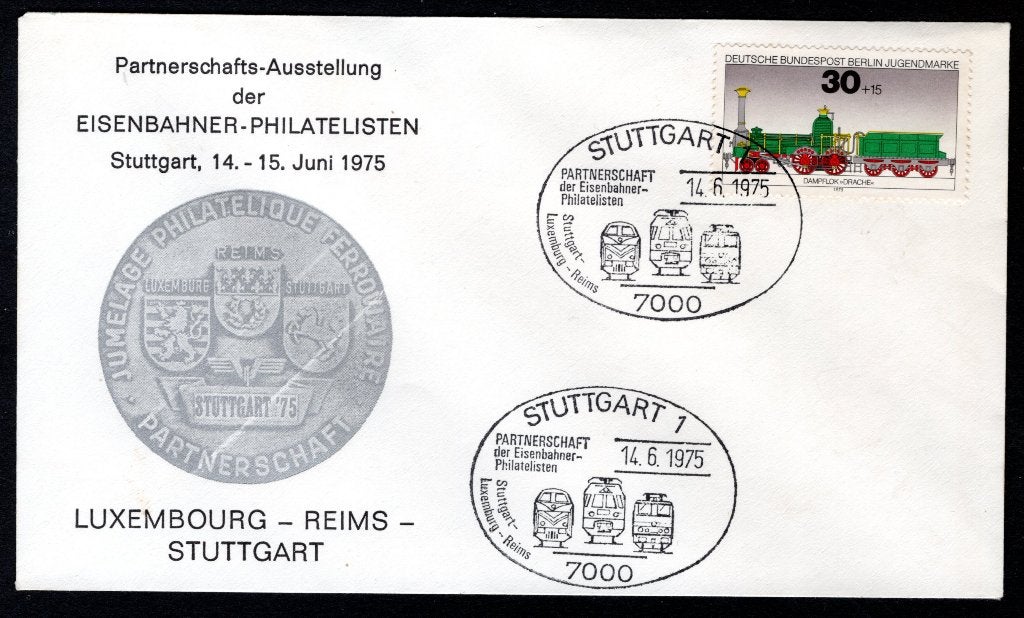 Exposition du partenariat avec l'ALLEMAGNE - Luxembourg-, Envoi, RFA, Affranchi
