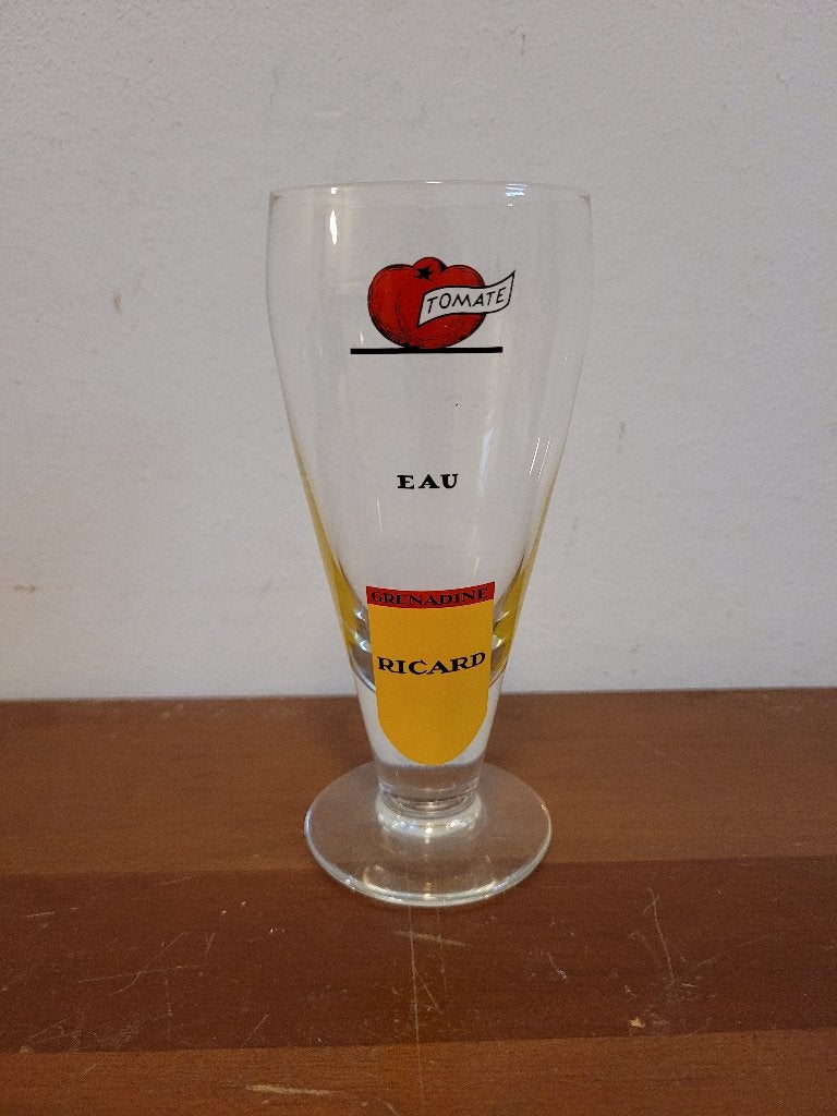 ancien verre Ricard tomate collector, Enlèvement ou Envoi, Comme neuf, Autres types