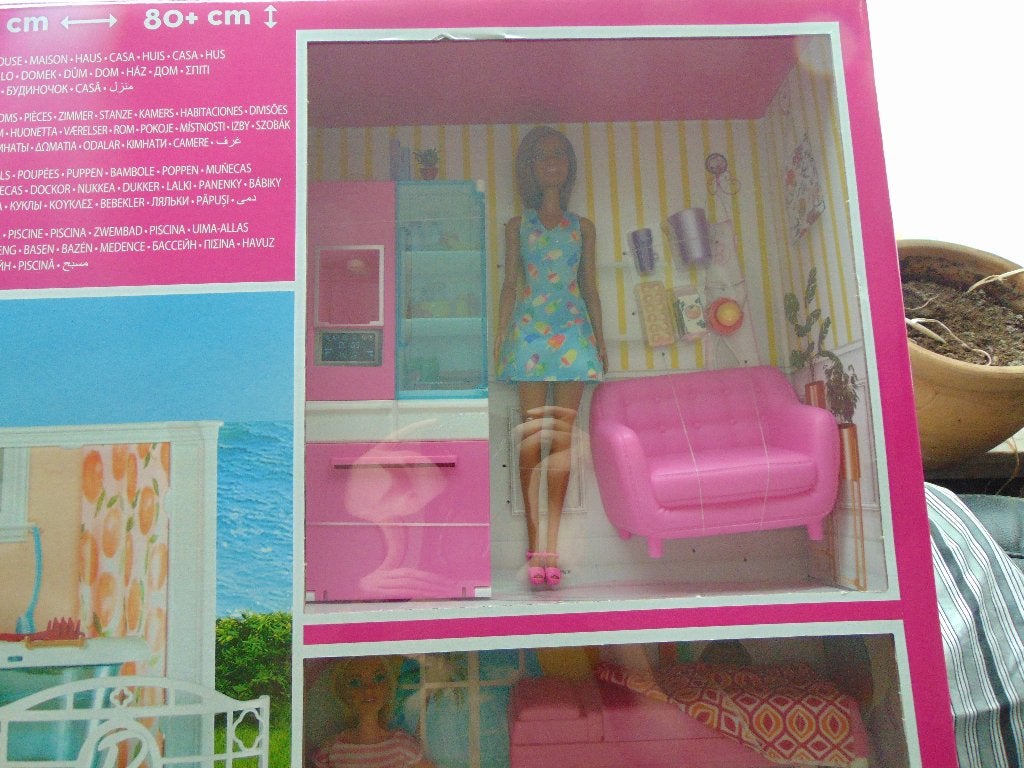 Barbie Zomerhuis incl 3 barbie's, Mattel , zwembad, glijbaan, Kinderen en Baby's, Ophalen of Verzenden, Nieuw, Barbie