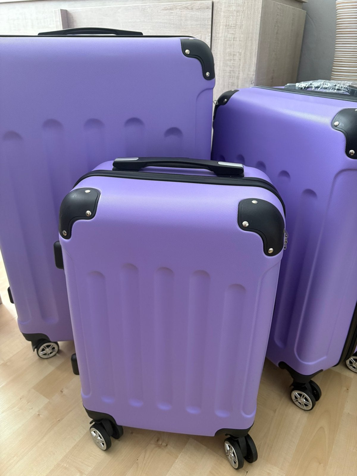 Set de 3 valises, Enlèvement, Comme neuf, Plastique dur, Roulettes