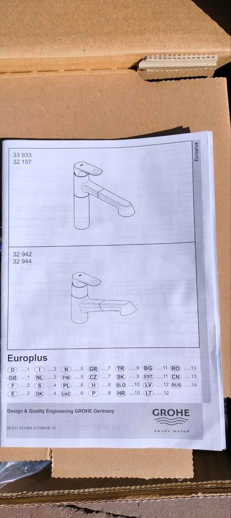 Keukenkraan Grohe, Ophalen