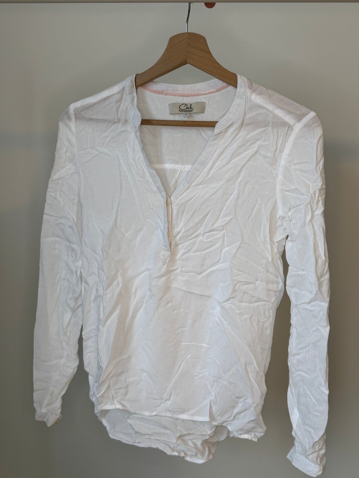 Clockhouse witte blouse maat 34, Kleding | Dames, Ophalen of Verzenden, Zo goed als nieuw, Maat 34 (XS) of kleiner