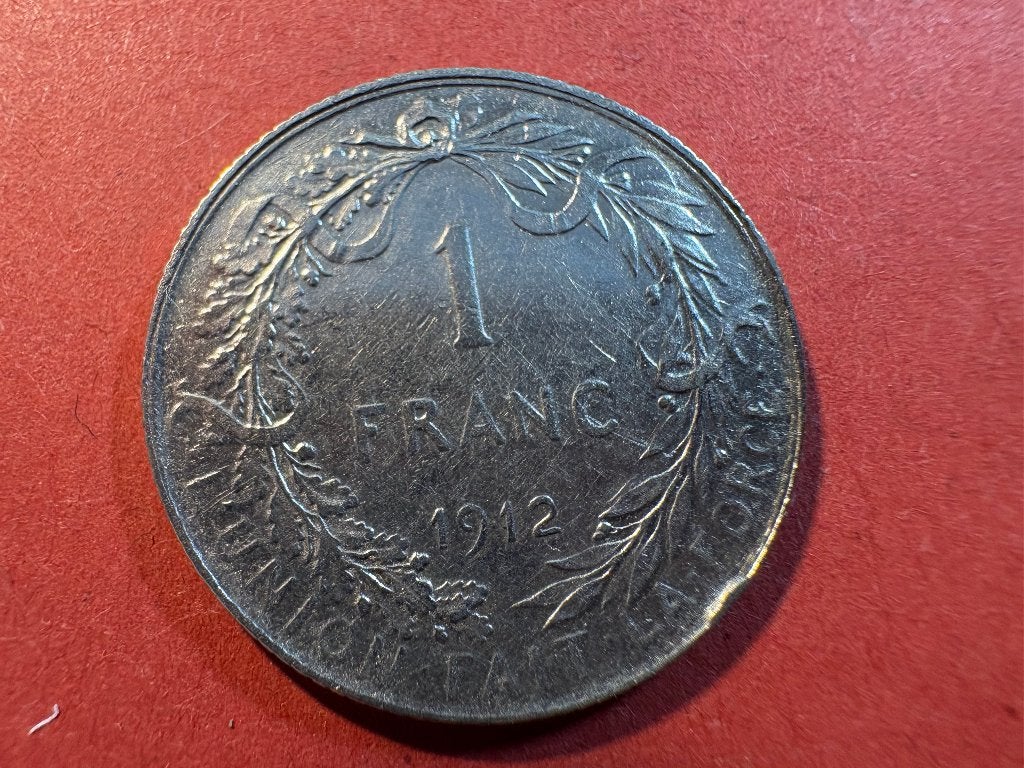 1 Frank Devreese - 1912 FR (#319#), Postzegels en Munten, Munten | België, Zilver, Ophalen of Verzenden, Losse munt, Zilver