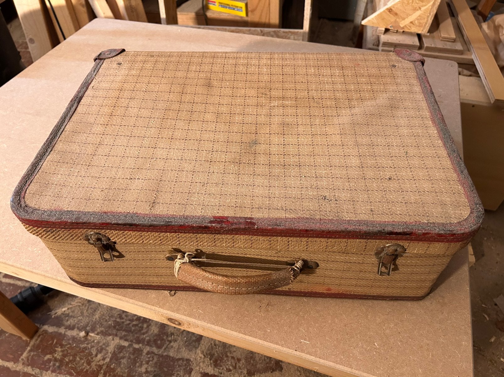 Vintage reiskoffer, Ophalen, Overige materialen, Gebruikt, 50 tot 60 cm