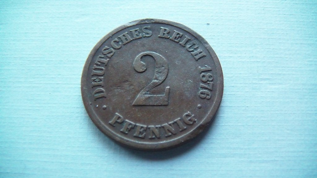 allemagne 2 pfennig 1876 A, Enlèvement, Allemagne