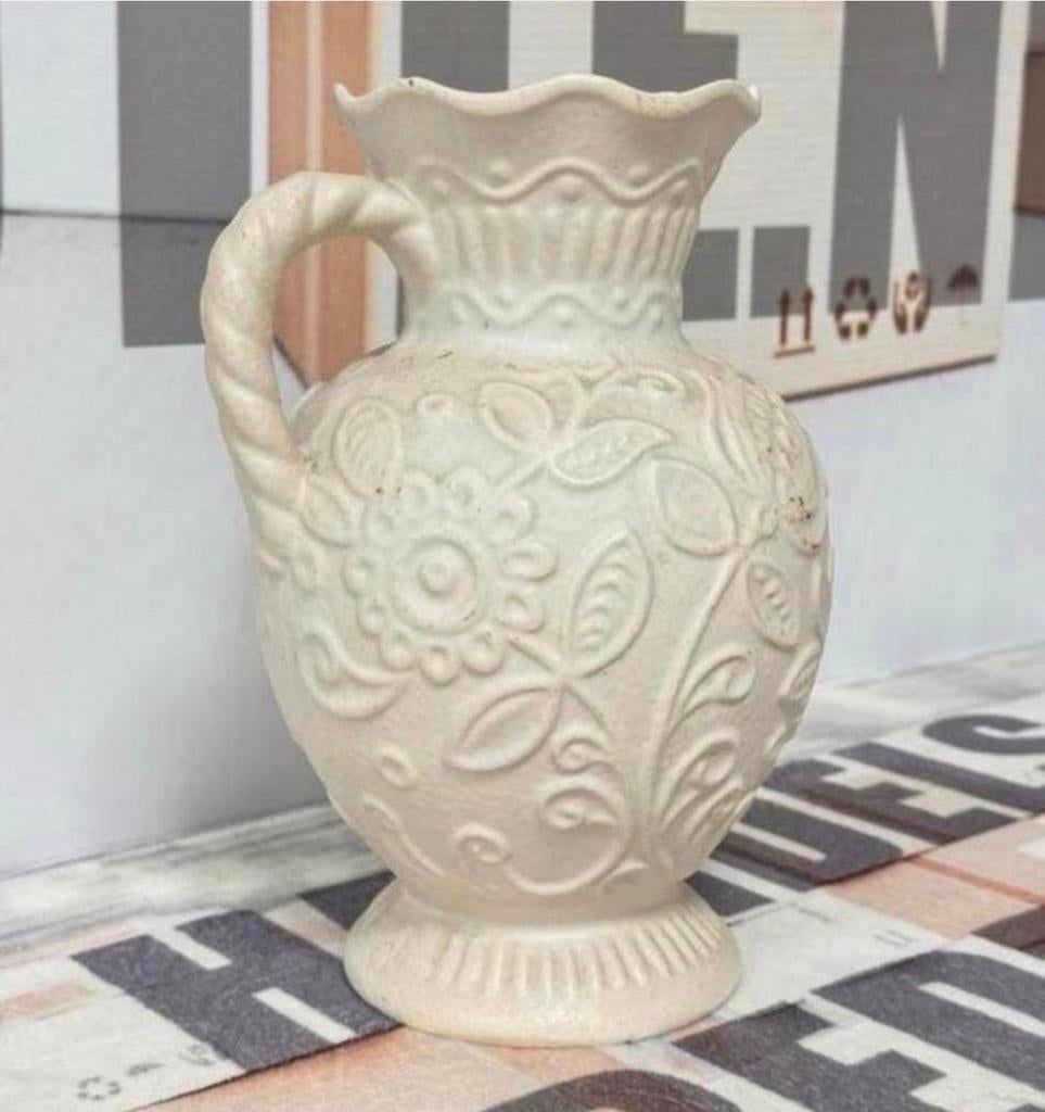 XL 1945 antiek Vaas Bay-West Germany keramisch creme 30cm, Antiek en Kunst, Ophalen of Verzenden