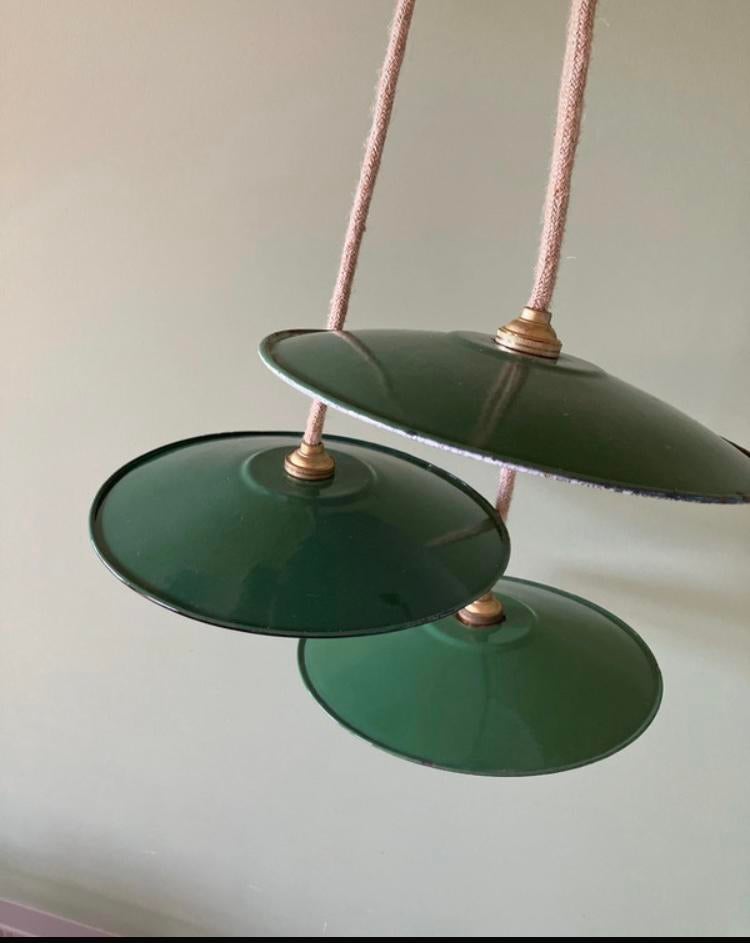 3 Vintage hanglampen, Ophalen, Zo goed als nieuw