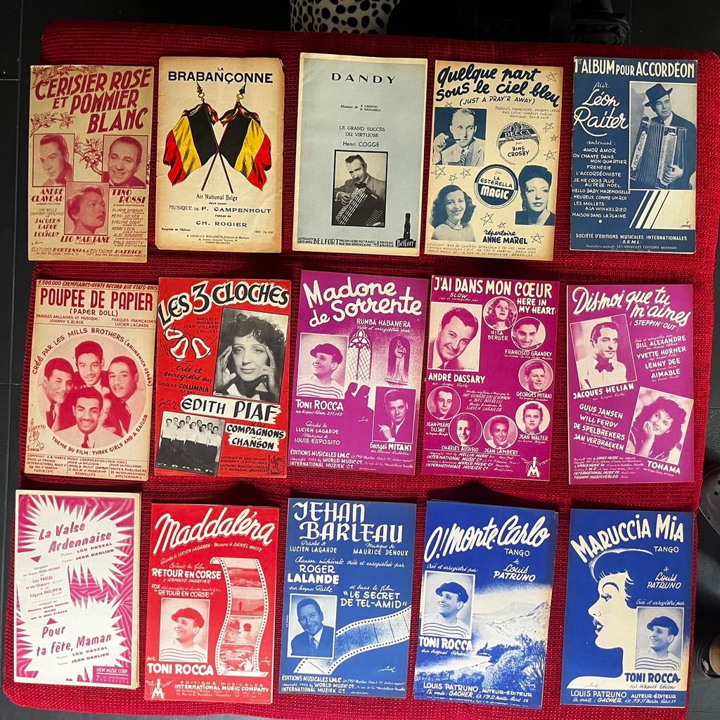 60-tal vintage Muziek partituren bladmuziek, Enlèvement ou Envoi, Comme neuf